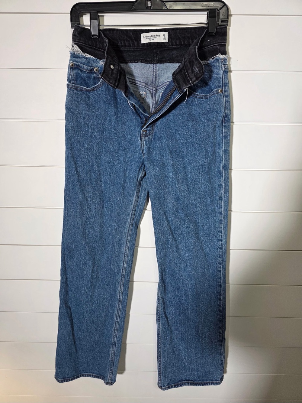 Abercrombie & Fitch 90s Relaxed High Rise Double Waistband Jeans Size 26/2 Short